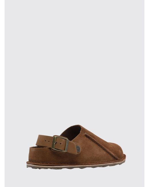 Birkenstock Brown Lutry Premium Suede Mules for men