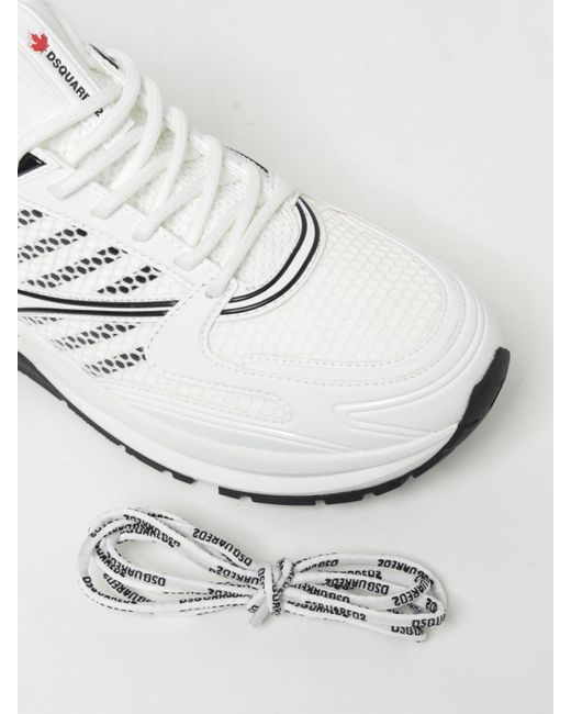Sneakers Dash in mesh e maglia di DSquared² in White da Uomo