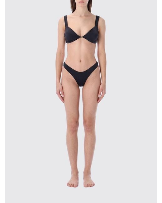 MATINEÉ Black Triangle Bikini With V-Neck And Brazilian Briefs