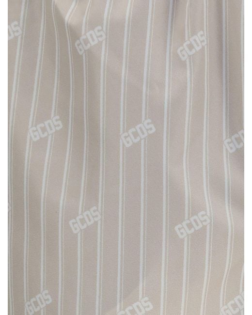 Gcds Natural Printed Polyester Swimsuit for men