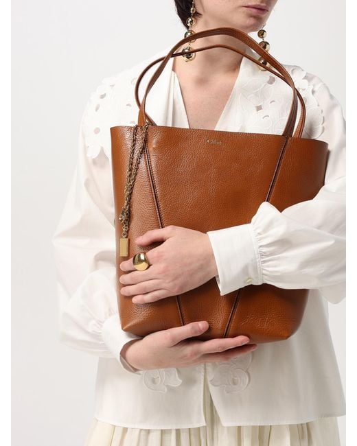 Chloé Brown ChloÉ Spin Grained Leather Bag