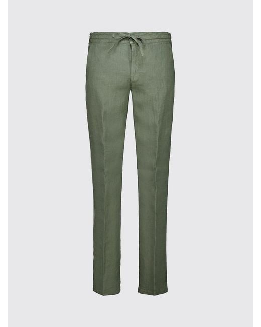 120% Lino Green Pants for men