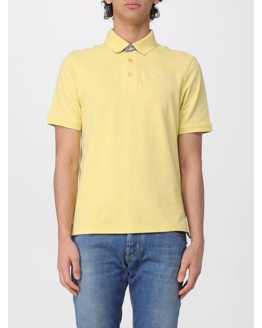 Blauer Yellow Cotton Polo Shirt for men