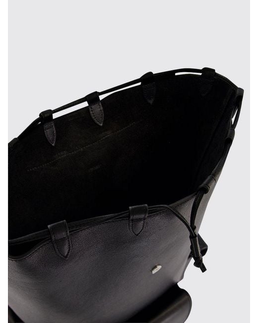 Céline Black Triomphe Lambskin Backpack With Drawstring And Flap Closure for men