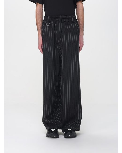 Y-3 Black Striped Stretch Technical Fabric Wide-Leg Trousers for men