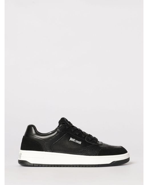 Just Cavalli Black Leather Sneakers for men