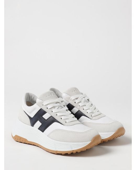 Hogan White Hyperlight Leather Sneakers
