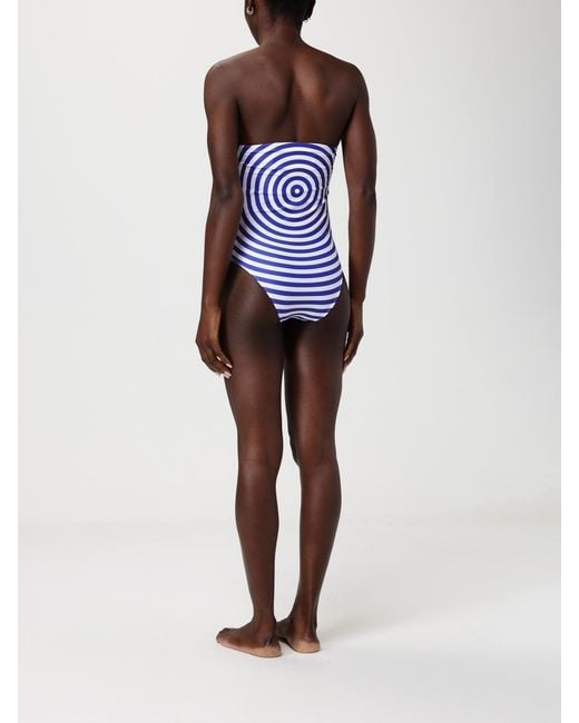 Jean Paul Gaultier Multicolor Striped One-Piece Swimsuit