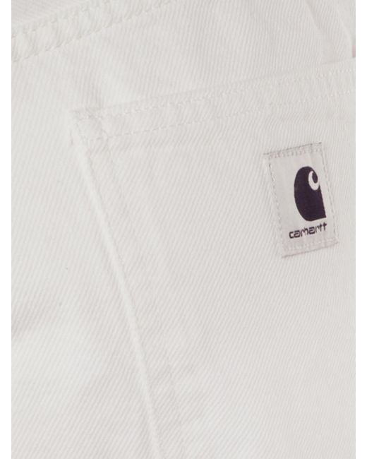 Carhartt White Jane High-Waisted Wide-Leg Jeans