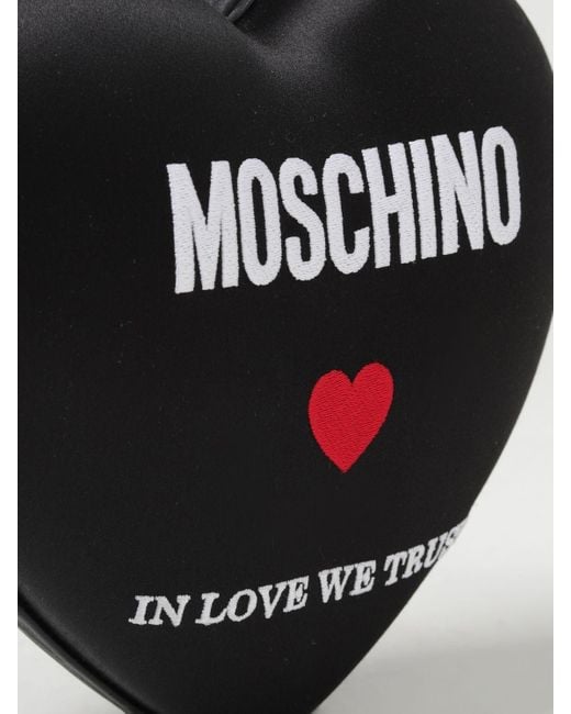 Borsa in tessuto con logo di Moschino Couture in Black