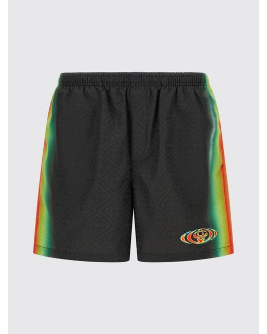 Casablanca Black Logo Polyester Swimsuit for men