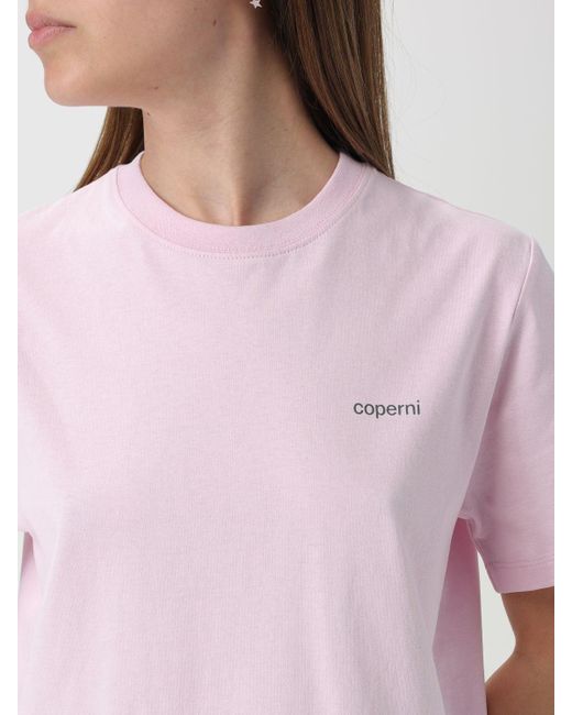 T-shirt di cotone con logo di Coperni in White