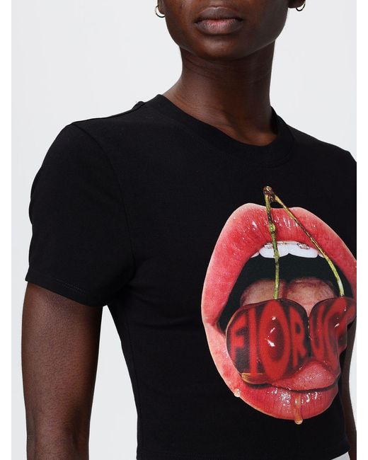 Fiorucci Red Cotton T-Shirts With Pop Print