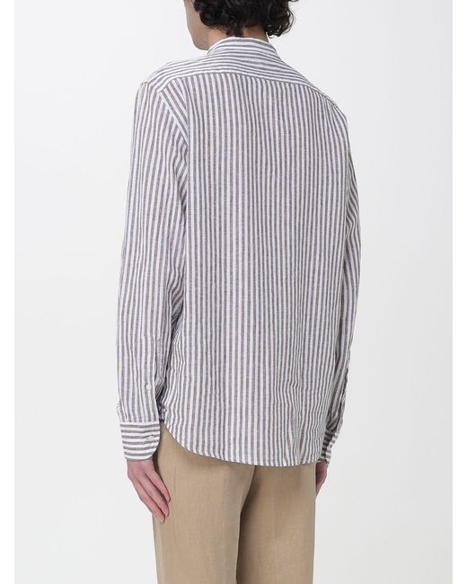 Manuel Ritz Gray Linen And Cotton Casual Shirt for men