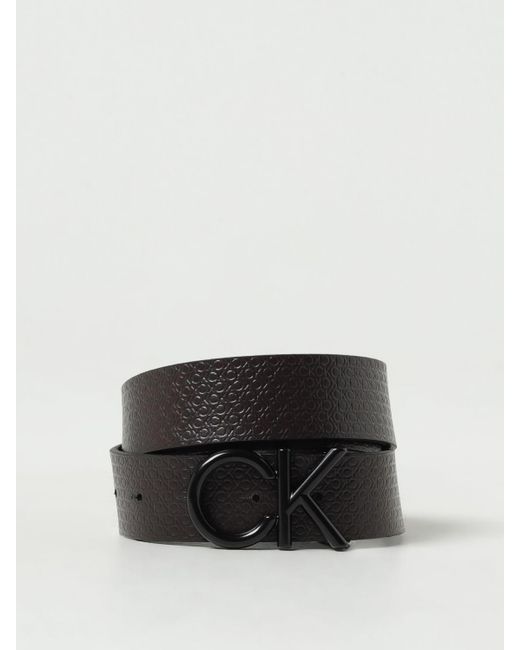Cintura reversibile in pelle sinteitca di Calvin Klein in Black da Uomo