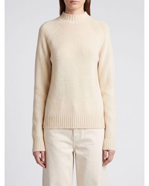 Drumohr Natural Slim Fit Ribbed Lambswool Turtleneck Jumper