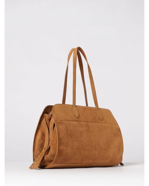 Love Moschino Brown Faux Suede Bag