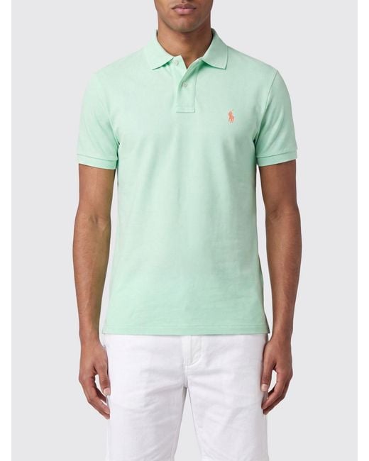 Polo Ralph Lauren Green Cotton Polo Shirt With Logo for men