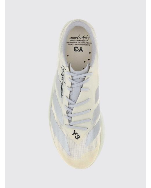Y-3 Natural Adizero Rc6 Technical Fabric Sneakers With Extralight Sole And Printed Logo for men