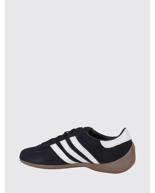 Adidas Originals Black Handball Spezial Leather And Suede Sneakers With 3-Stripes