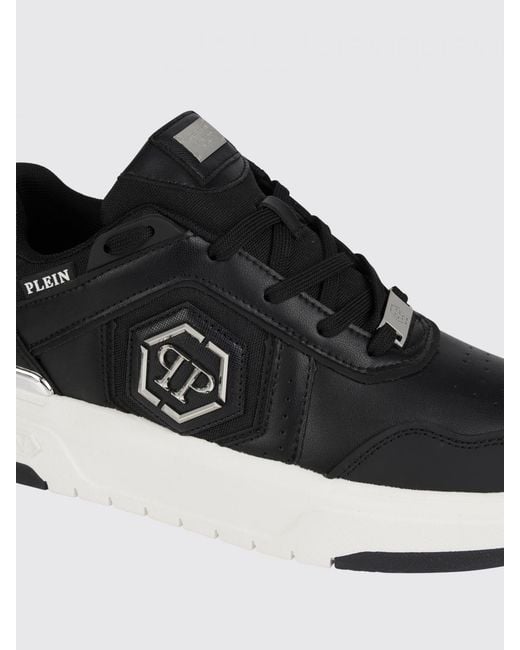 Philipp Plein Black Runner Hexagon Predator Lace-Up Sneakers for men