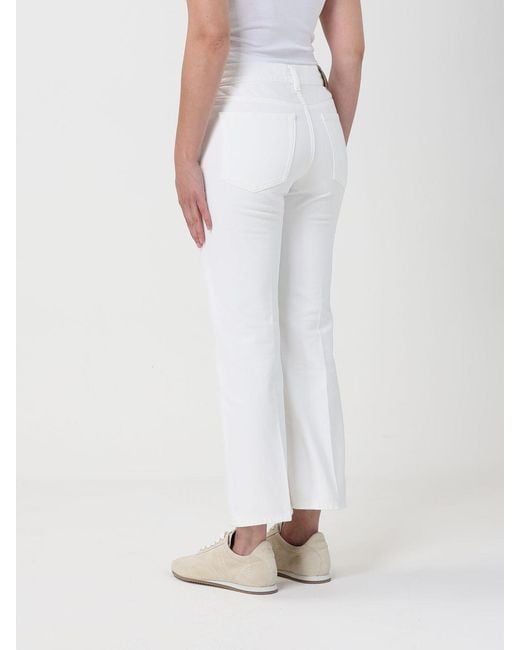 Totême White Cropped Fit Denim Jeans