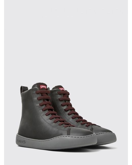Camper Black Peu Touring Leather Ankle Boots