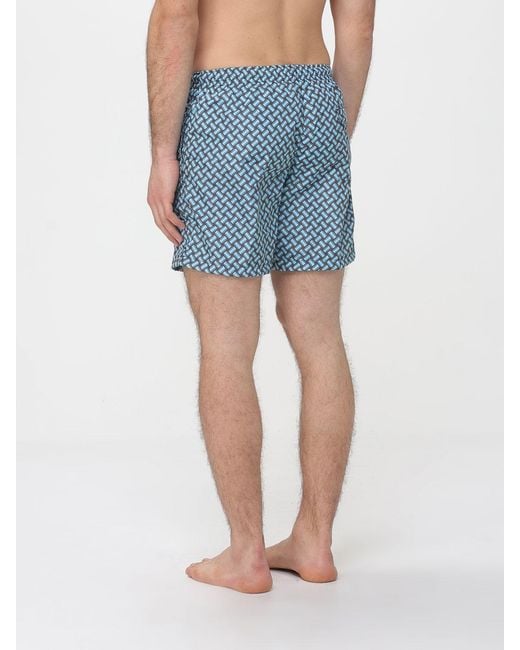 Drumohr Blue Patterned Swimsuit for men