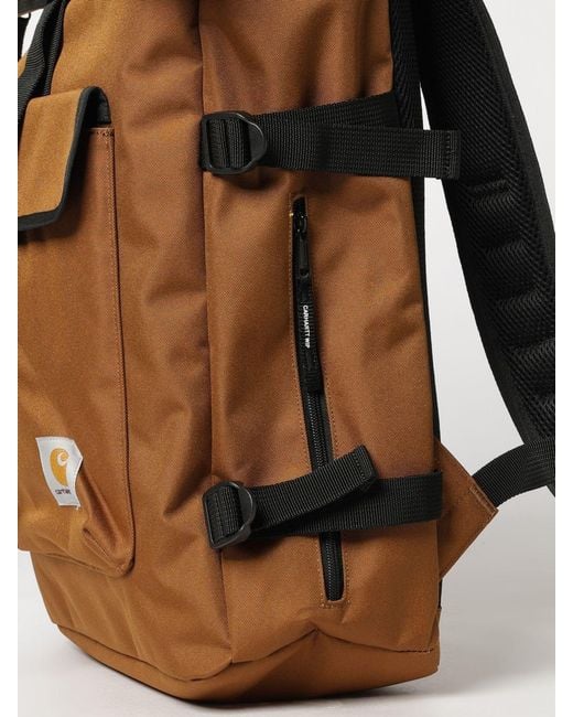 Carhartt Brown Philis Waterproof Recycled Polyester Backpack With Flap for men