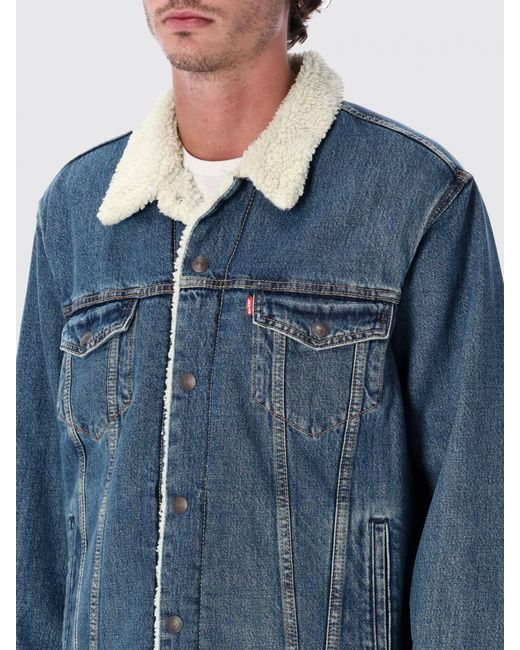 Levi's Blue Denim Type Iii Sherpa Trucker Jacket for men