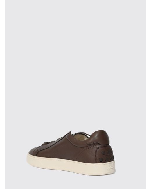Tod's Brown Leather Sneakers for men