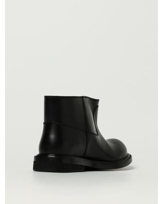 Moschino Couture Black Leather Ankle Boots for men