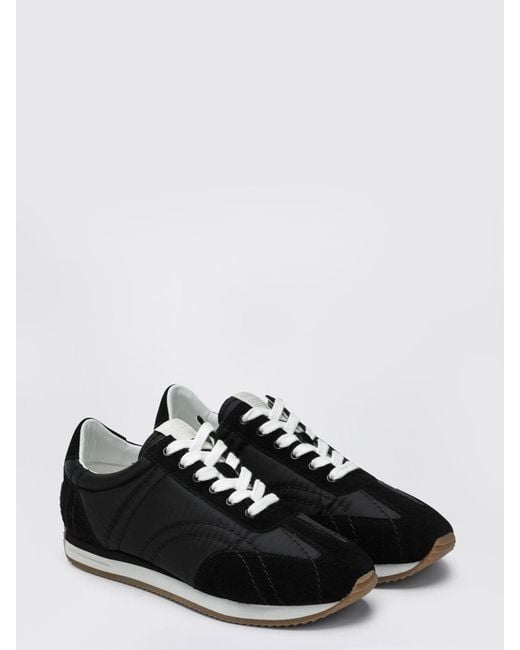 Totême Black Nylon And Suede Sneakers