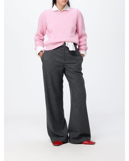 Marni Pink V-Neck Relaxed Fit Sweater