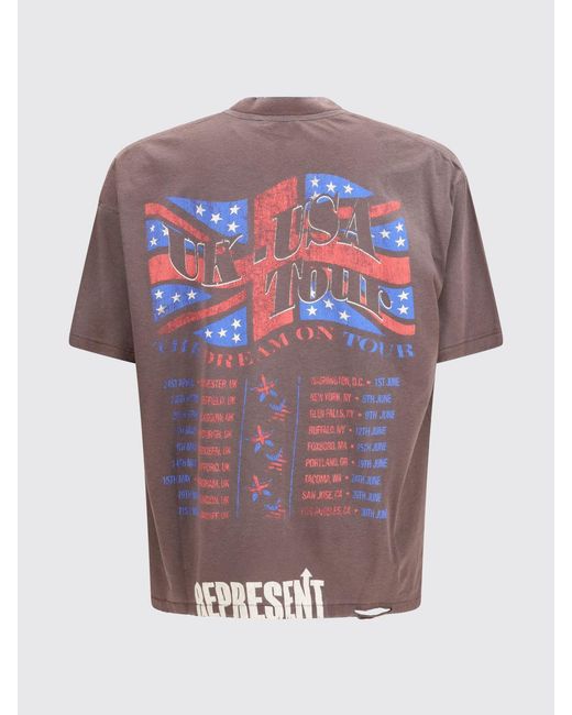 Represent Red Printed Cotton T-Shirt for men
