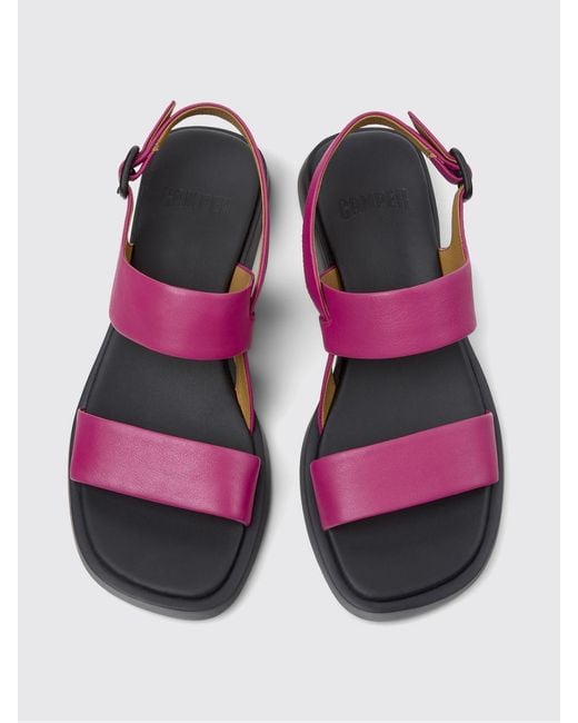 Camper Pink Dana Leather Sandal