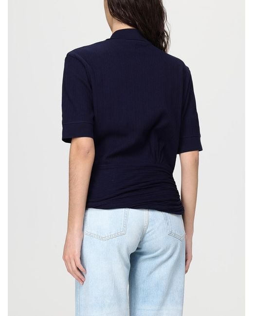 Victoria Beckham Blue Organic Cotton Polo Shirt