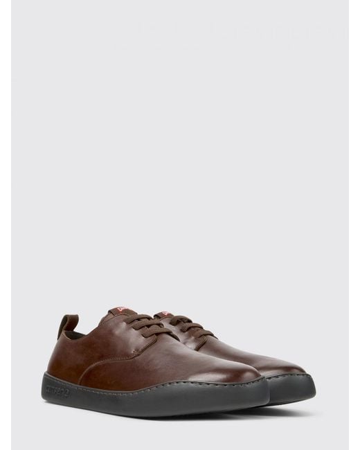 Camper Brown Peu Touring Leather Derby Shoes for men