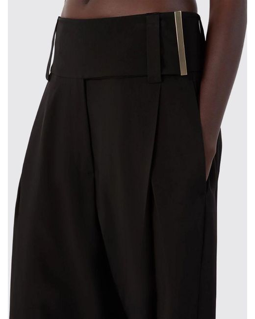 Sportmax Black Viscose Wide-Leg Trousers