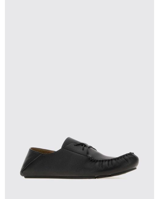 Loewe White Rambla Smooth Calfskin Driver Loafers With Round Toe for men