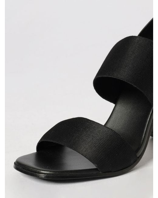 Max Mara Black Leather Sandals