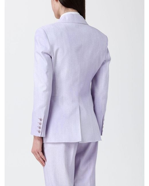 Ermanno Scervino Purple Single Breasted Viscose Blazer