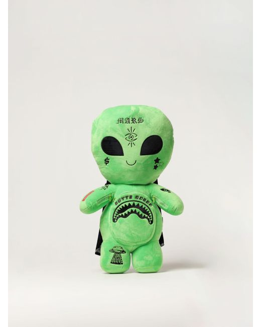 Zaino alien plush in tessuto con tasche di Sprayground in Green da Uomo