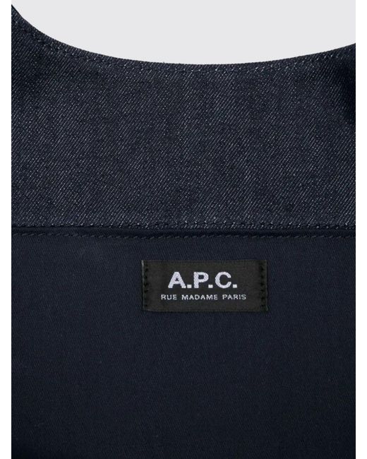 A.P.C. Blue Ninon Cotton Denim Tote Bag