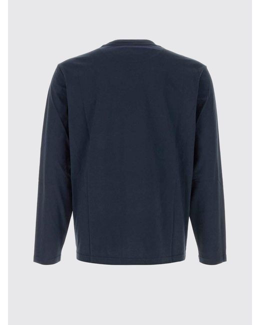 Autry Blue Cotton T-Shirt With Logo for men