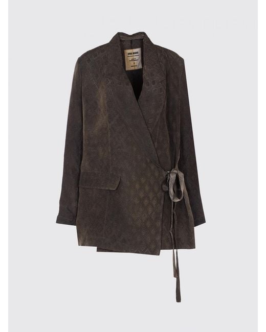 Uma Wang Gray Cupro Blazer