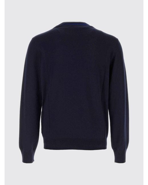 Loewe Blue Anagram Embroidered Wool Crewneck Jumper for men