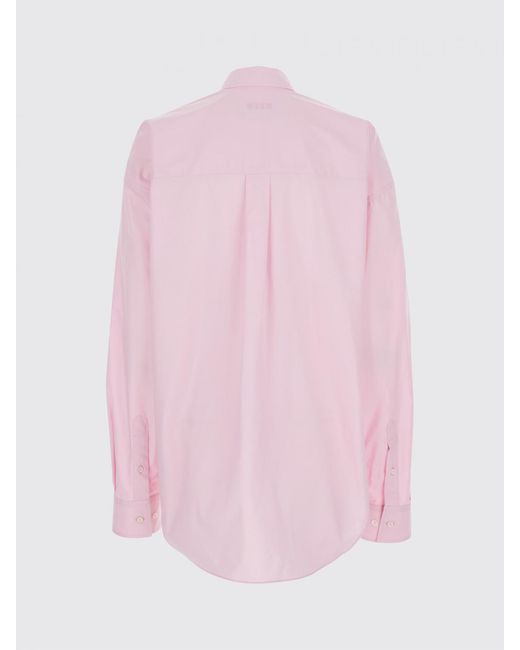 Camicia Relaxed Fit di MSGM in Pink