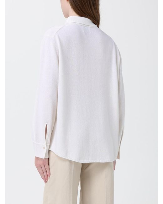 Allude White Cashmere Cardigan