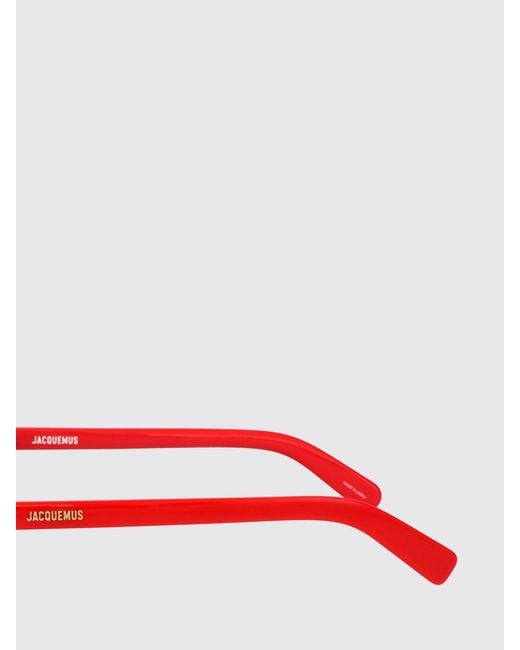 Jacquemus Red Rectangular Aviator Cat-Eye Acetate Sunglasses for men